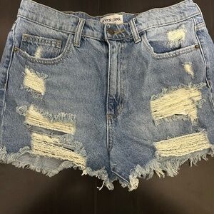 Sneak peak jean shorts